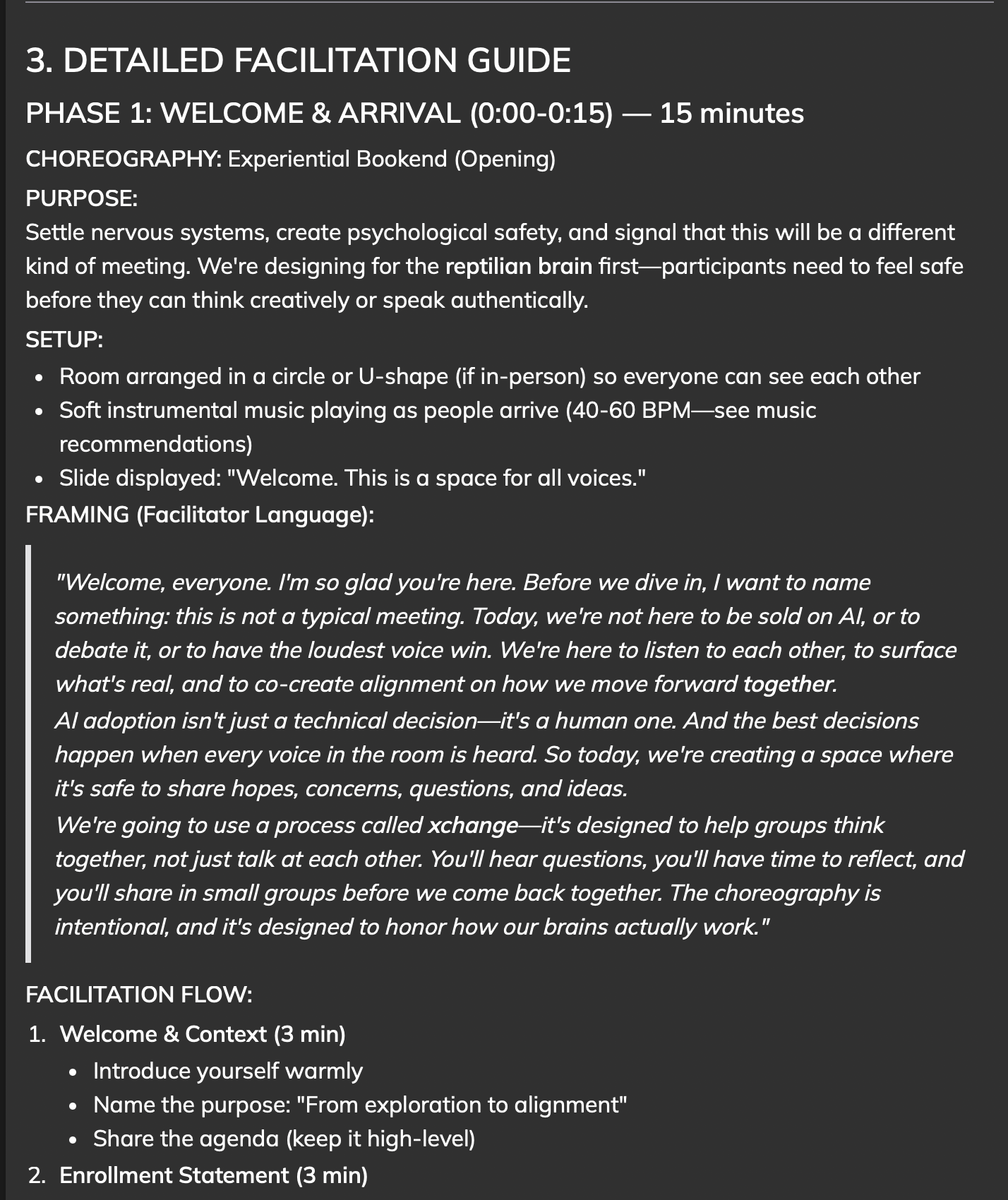 Detailed Facilitation Guide